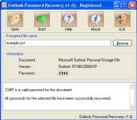  Outlook Password Recovery 1.4f