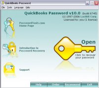 QuickBooks Password 10.0.6745
